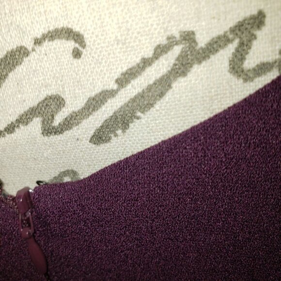 Dress the Population Trumpet Fit-and-Flare Maxi Dress Gown Purple Eggplant Plum - Picture 10 of 16